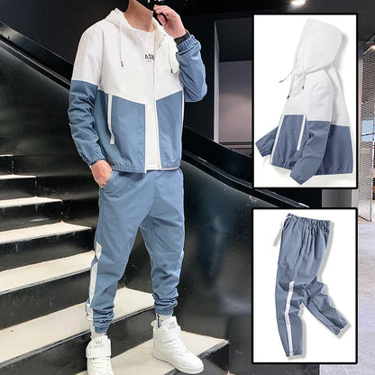 Estilo Urbano y Comodidad: Chándal para Hombre con Capucha, Conjunto Deportivo de 2 Piezas