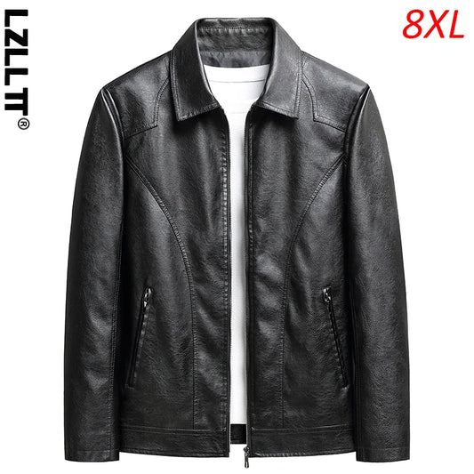 Chaqueta abrigos motocicleta para hombre Vintage prendas de vestir  de cuero