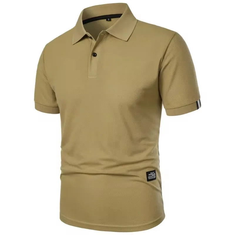 Polo de Manga Corta para Hombre: Estilo Casual y Urbano con Botones de Solapa