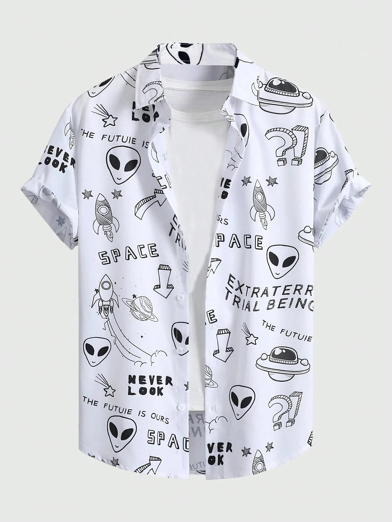 Camisa De Moda De Manga Corta Estamopado Para Hombre