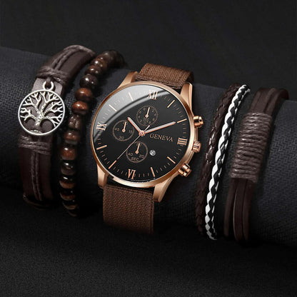 Estilo Casual y Precisión: Reloj de Pulsera de Cuarzo con Correa de Nailon para Hombre