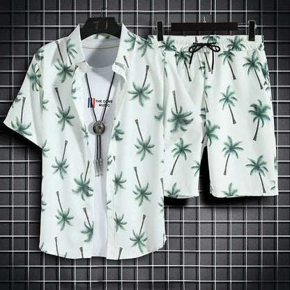 Conjunto De 2 Piezas, Camisa Hawaiana Y Pantalón Corto