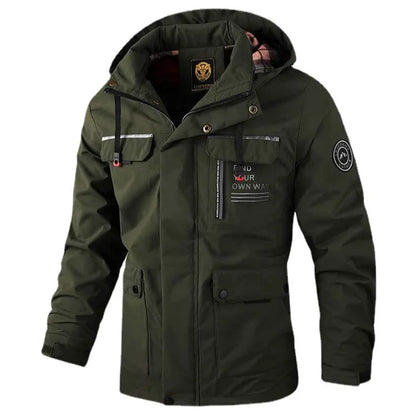 Chaquetas Cortavientos con capucha Hombre Impermeable