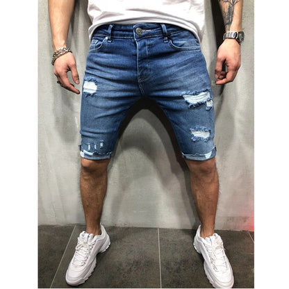 Pantalones Vaqueros Rotos De Moda Para Hombre