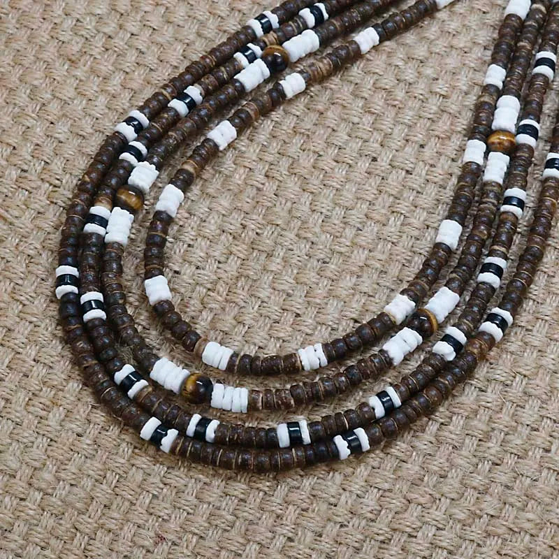 Collar de surfista bohemio para hombres, joyería Simple geométrica