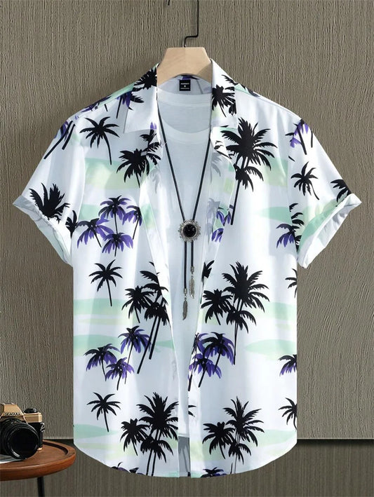 Camisa Hawaiana Para Hombre De Manga Corta