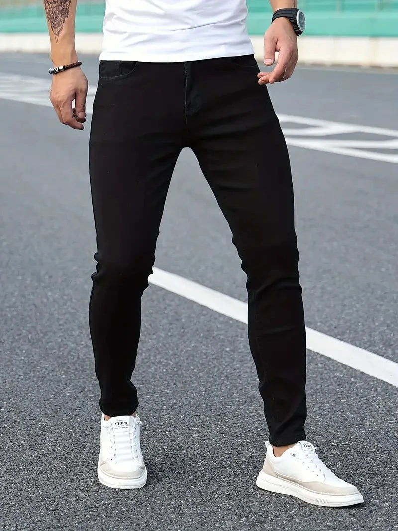 Pantalones Vaqueros Sólidos para Hombre: Estilo, Durabilidad y Comodidad en Cada Paso