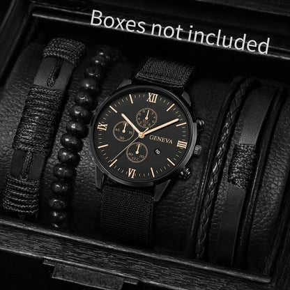 Estilo Casual y Precisión: Reloj de Pulsera de Cuarzo con Correa de Nailon para Hombre