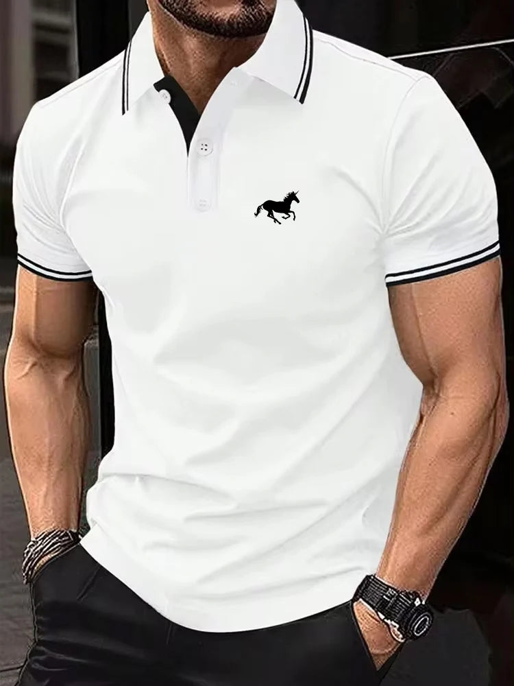 Polo Clásico de Verano para Hombre: Comodidad y Estilo con Solapa de Botones