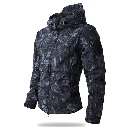 Chaquetas SKi de montaña Hombre Camuflaje Chaqueta de acción impermeable