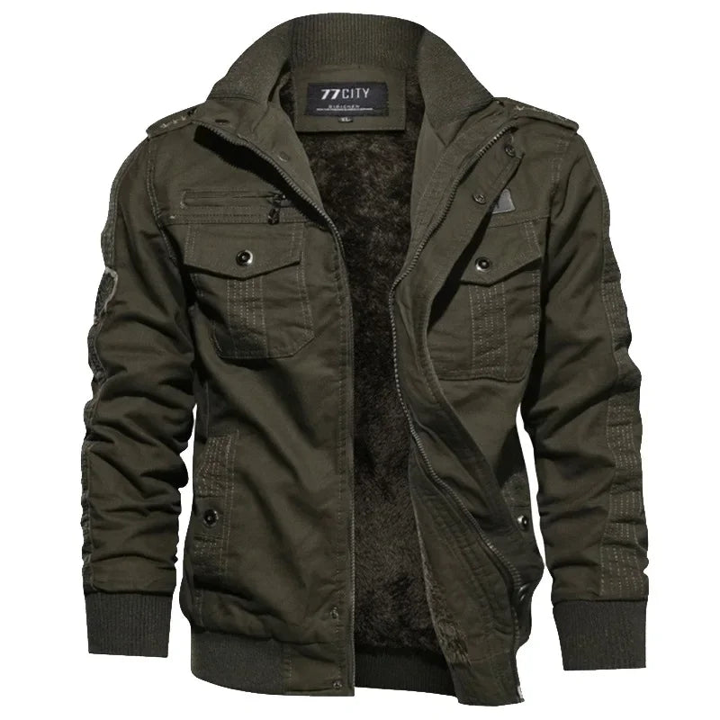 Prepárate para el Invierno con Estilo Militar! Chaquetas de Invierno Casual Diseño Armada Estadounidense para Hombre