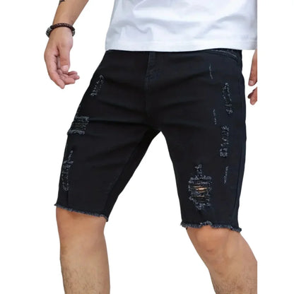 Pantalones Cortos de Mezclilla para Hombre: Estilo Callejero Vintage con Personalidad Única