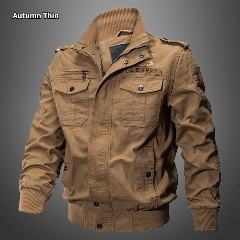 Prepárate para el Invierno con Estilo Militar! Chaquetas de Invierno Casual Diseño Armada Estadounidense para Hombre