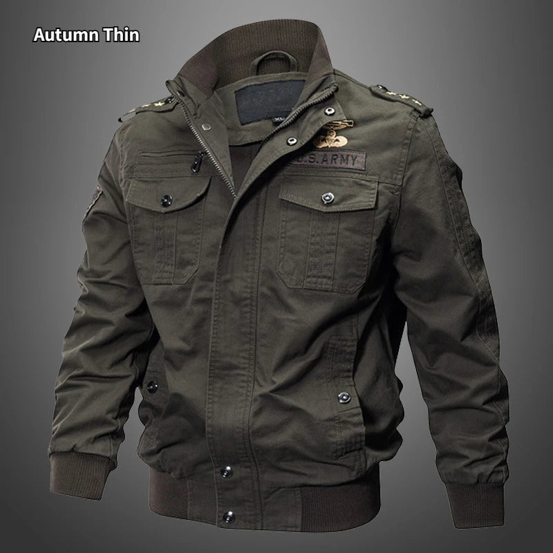 Prepárate para el Invierno con Estilo Militar! Chaquetas de Invierno Casual Diseño Armada Estadounidense para Hombre