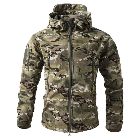 Chaquetas SKi de montaña Hombre Camuflaje Chaqueta de acción impermeable