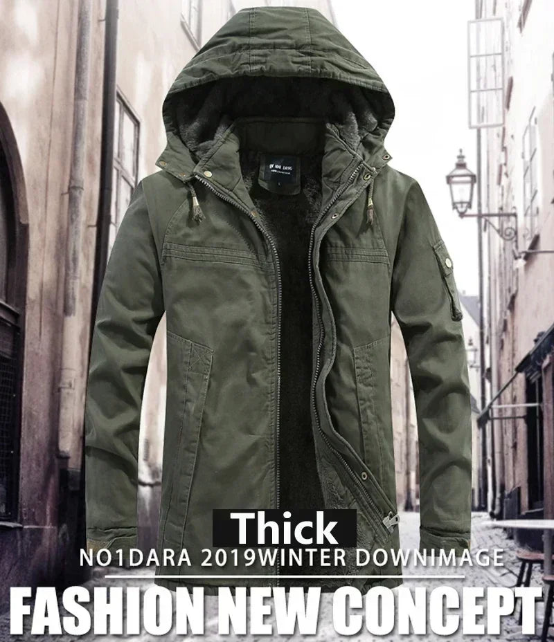 Chaquetas Con Capucha Cortavientos Invierno Hombre