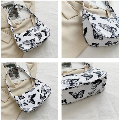 Bolso De Hombro De Nailon Con Estampado De Animales