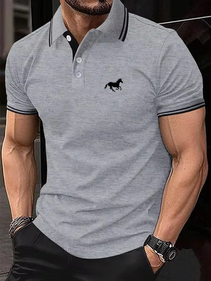 Polo Clásico de Verano para Hombre: Comodidad y Estilo con Solapa de Botones