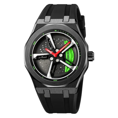 Reloj Deportivo Diseño Cubo de Llanta Coche