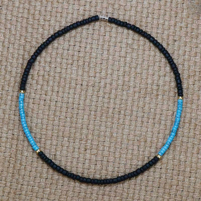 Collar de surfista bohemio para hombres, joyería Simple geométrica