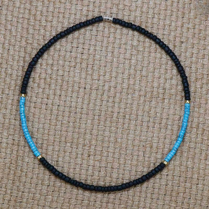 Collar de surfista bohemio para hombres, joyería Simple geométrica