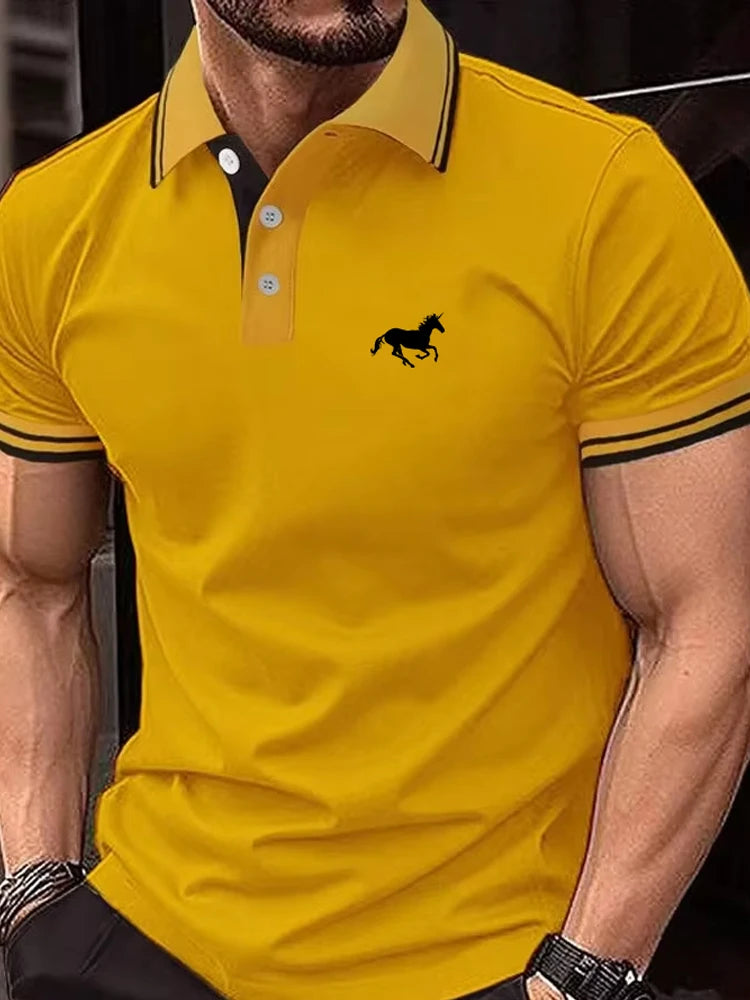 Polo Clásico de Verano para Hombre: Comodidad y Estilo con Solapa de Botones