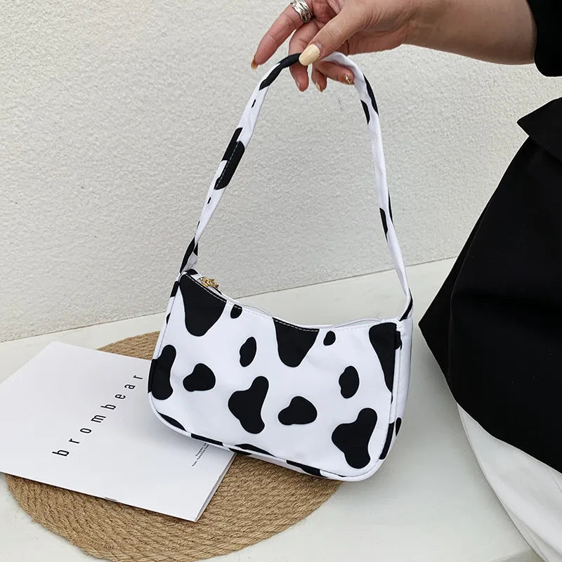 Bolso De Hombro De Nailon Con Estampado De Animales