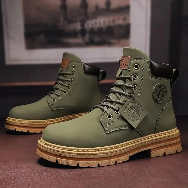 Botas Altas Retro para Hombre: Estilo Informal con un Toque Clásico