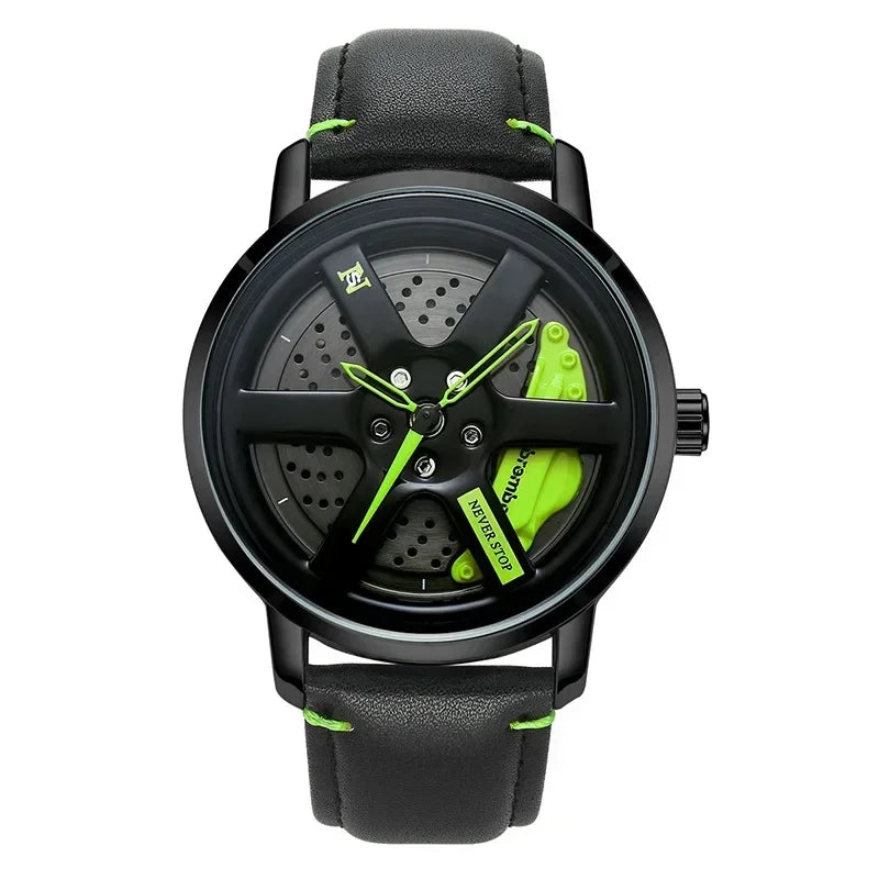 Reloj Deportivo Diseño Cubo de Llanta Coche