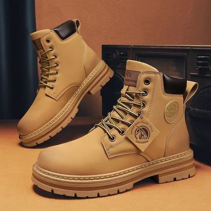 Botas Altas Retro para Hombre: Estilo Informal con un Toque Clásico