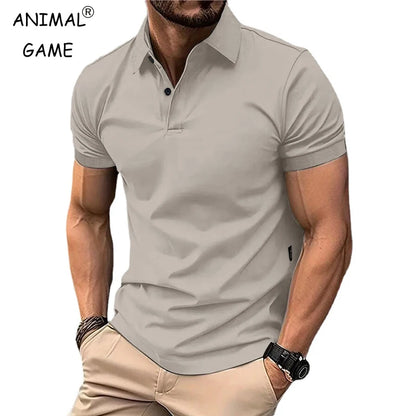 Polo de Manga Corta para Hombre: Estilo Casual y Urbano con Botones de Solapa