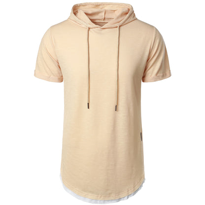 Estilo y Frescura en Verano: Camiseta con Capucha para Hombre de Manga Corta y Color Liso