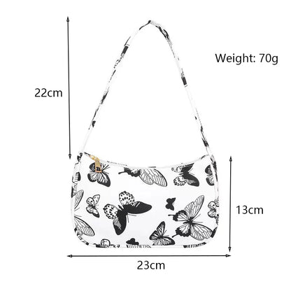 Bolso De Hombro De Nailon Con Estampado De Animales