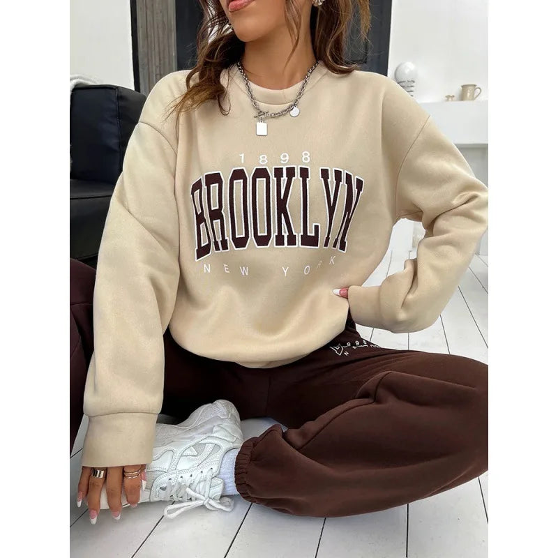 Sudadera Para Mujer Con Estampado 1898 Nueva York Brooklyn