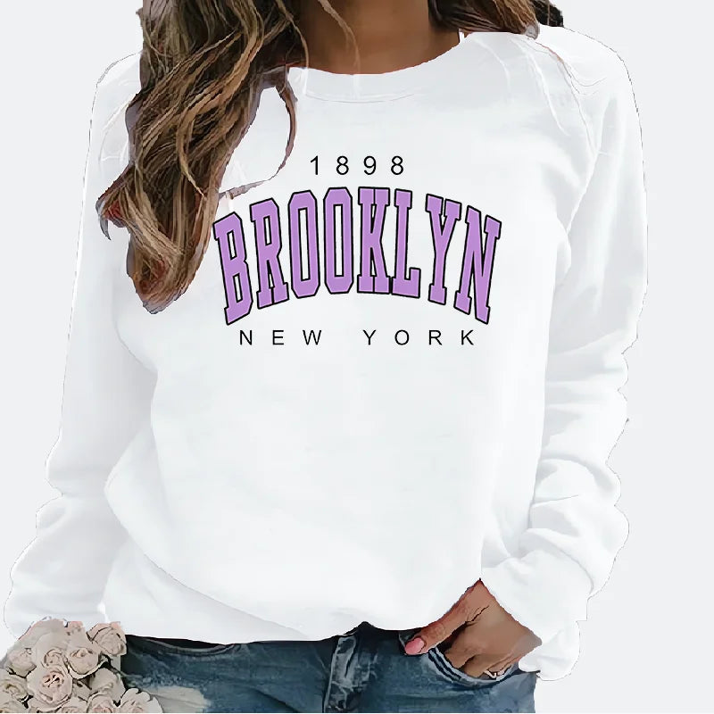 Sudadera Para Mujer Con Estampado 1898 Nueva York Brooklyn