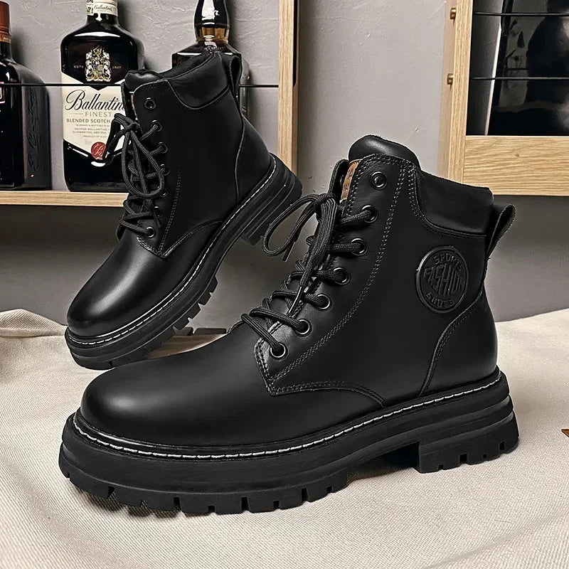 Botas Altas Retro para Hombre: Estilo Informal con un Toque Clásico