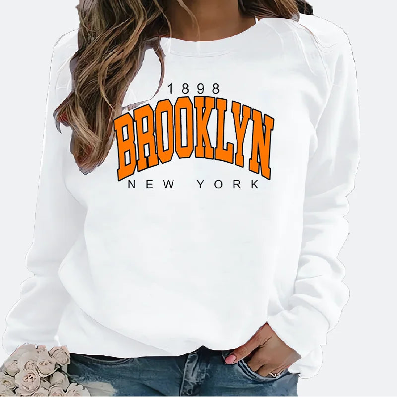 Sudadera Para Mujer Con Estampado 1898 Nueva York Brooklyn