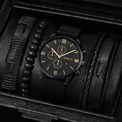 Estilo Casual y Precisión: Reloj de Pulsera de Cuarzo con Correa de Nailon para Hombre