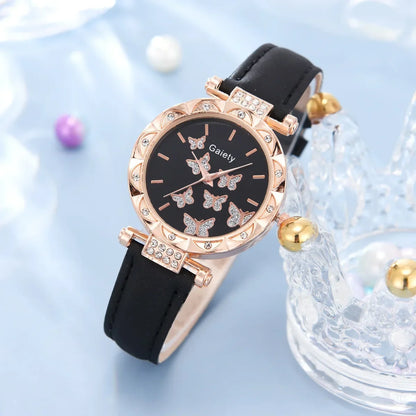 Conjunto De Reloj Con Diamantes De Imitación Para Mujer