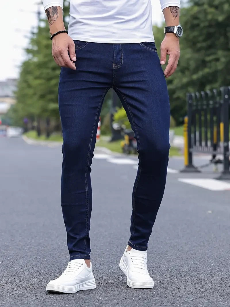 Pantalones Vaqueros Sólidos para Hombre: Estilo, Durabilidad y Comodidad en Cada Paso