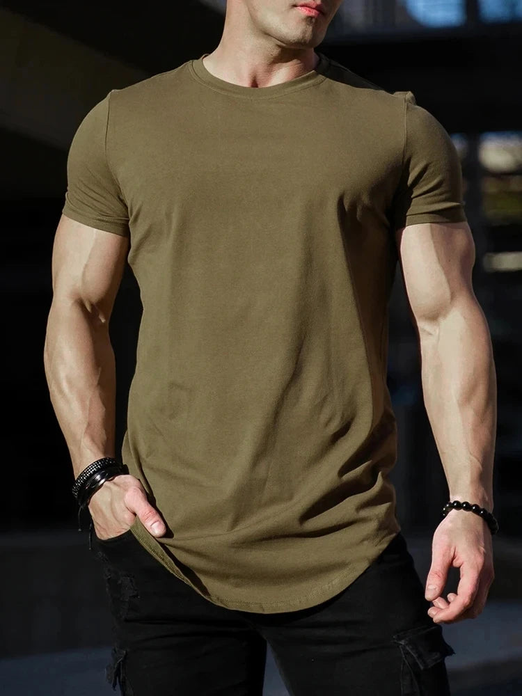 Rendimiento y Estilo: Camiseta de Fitness de Algodón Premium