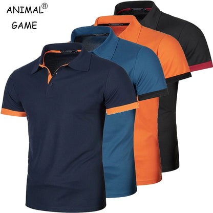 Polo de manga corta para hombre, de color liso, ligera, con solapa, de verano