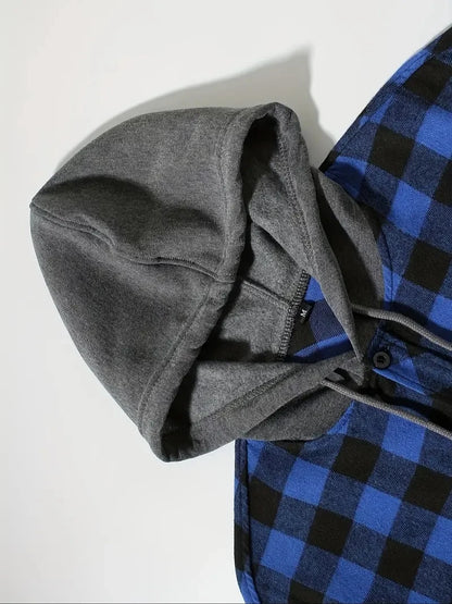 Estilo y Calidez. Chaqueta de Franela con Capucha para Hombre, Comodidad en Cada Momento