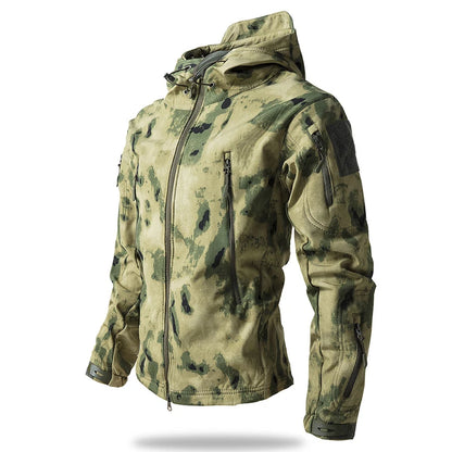 Chaquetas SKi de montaña Hombre Camuflaje Chaqueta de acción impermeable