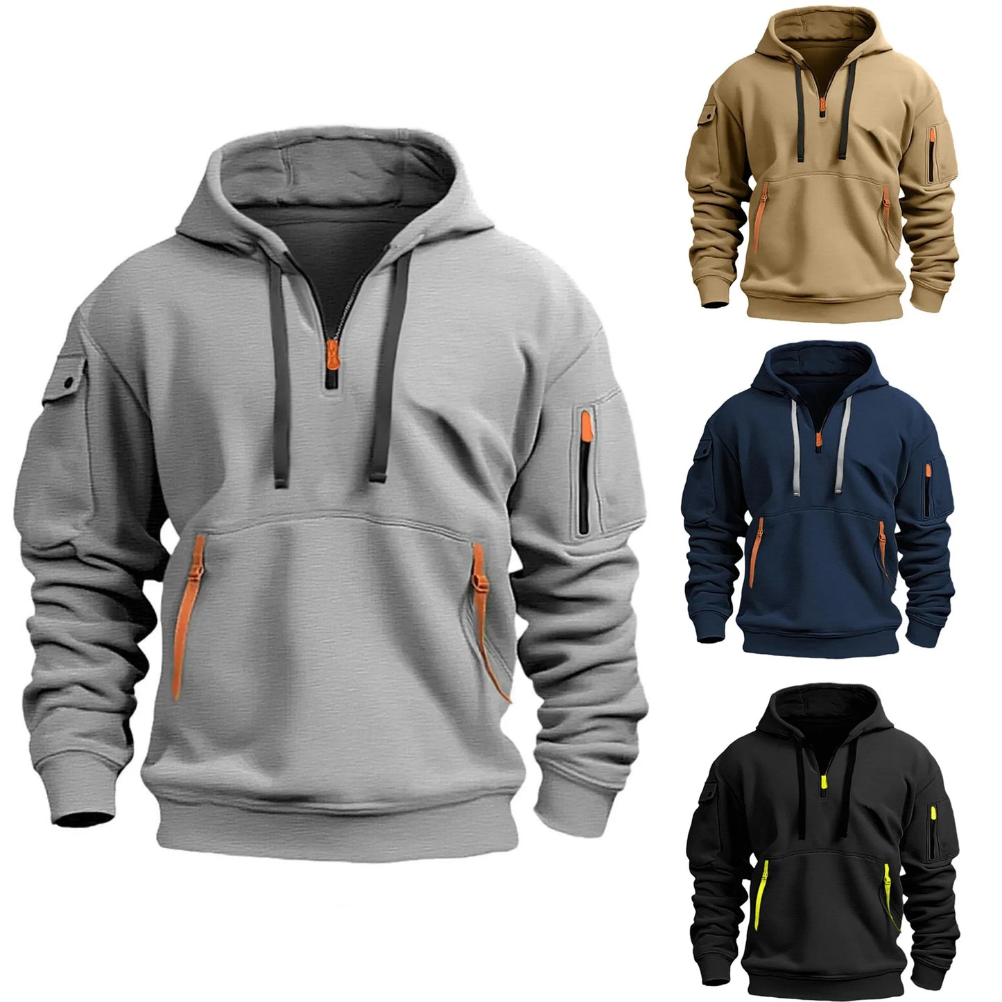 Sudadera Casual con Capucha y Forro Polar para Hombre