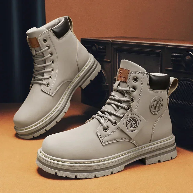 Botas Altas Retro para Hombre: Estilo Informal con un Toque Clásico