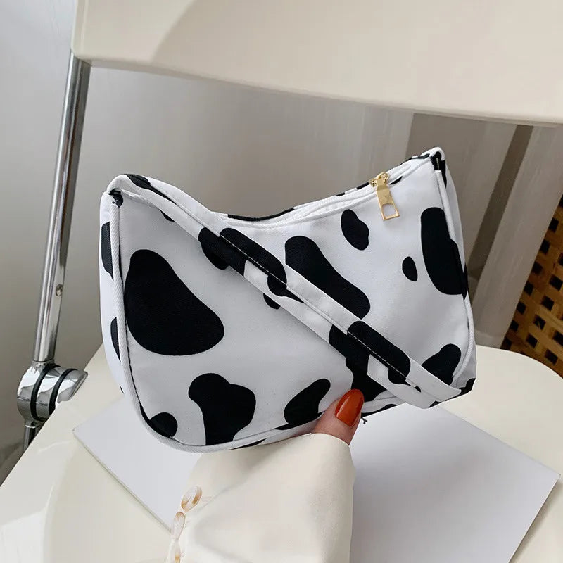 Bolso De Hombro De Nailon Con Estampado De Animales