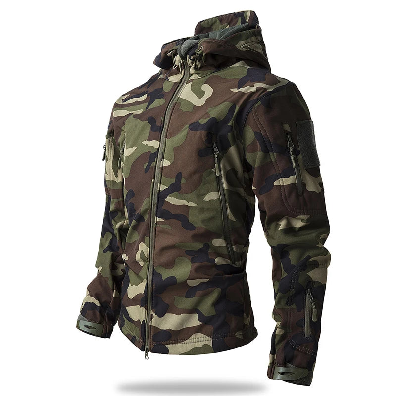 Chaquetas SKi de montaña Hombre Camuflaje Chaqueta de acción impermeable