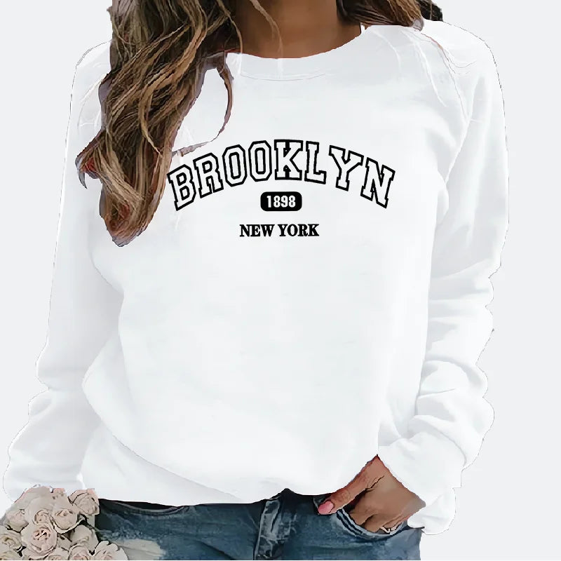 Sudadera Para Mujer Con Estampado 1898 Nueva York Brooklyn