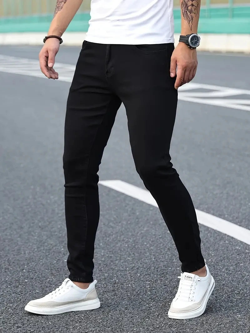 Pantalones Vaqueros Sólidos para Hombre: Estilo, Durabilidad y Comodidad en Cada Paso